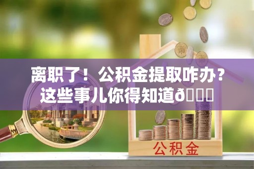 海城离职了！公积金提取咋办？这些事儿你得知道😎